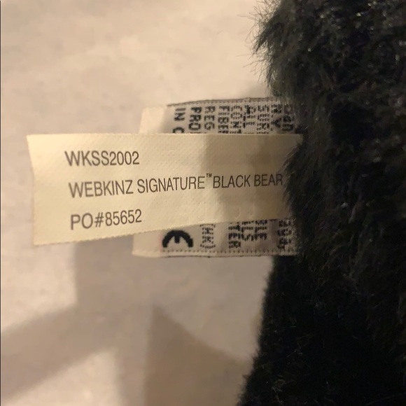 GANZ Webkins signature black bear plush - Picture 8 of 8